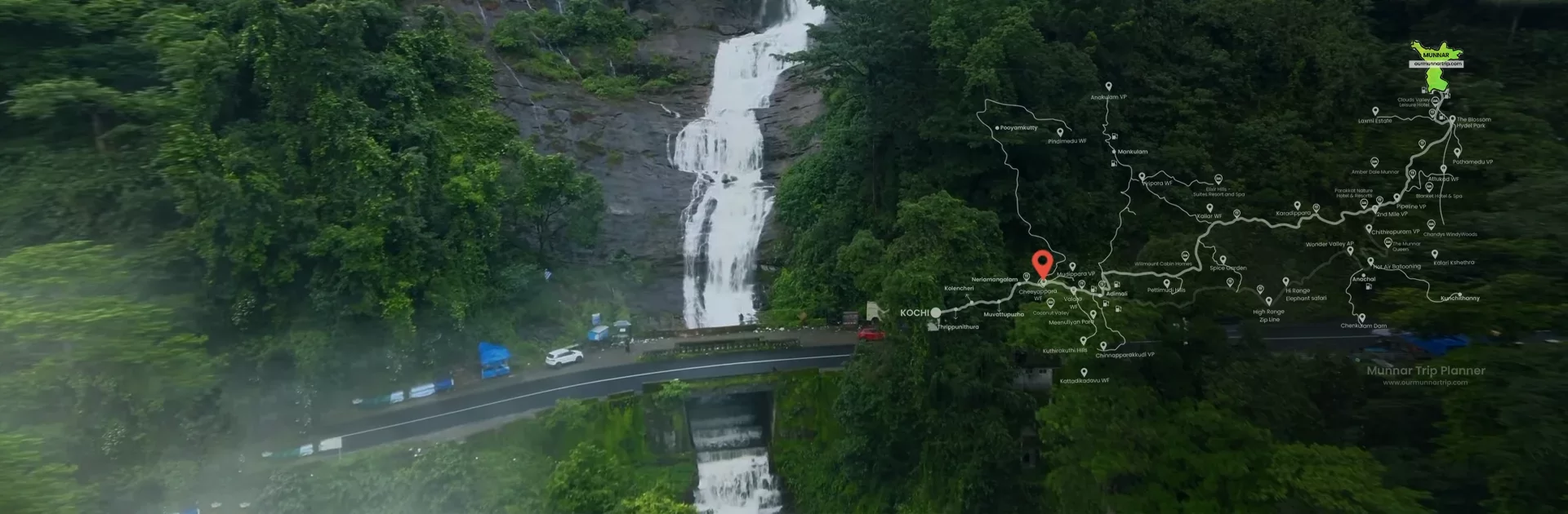 Cheeyappara Waterfalls in Munnar