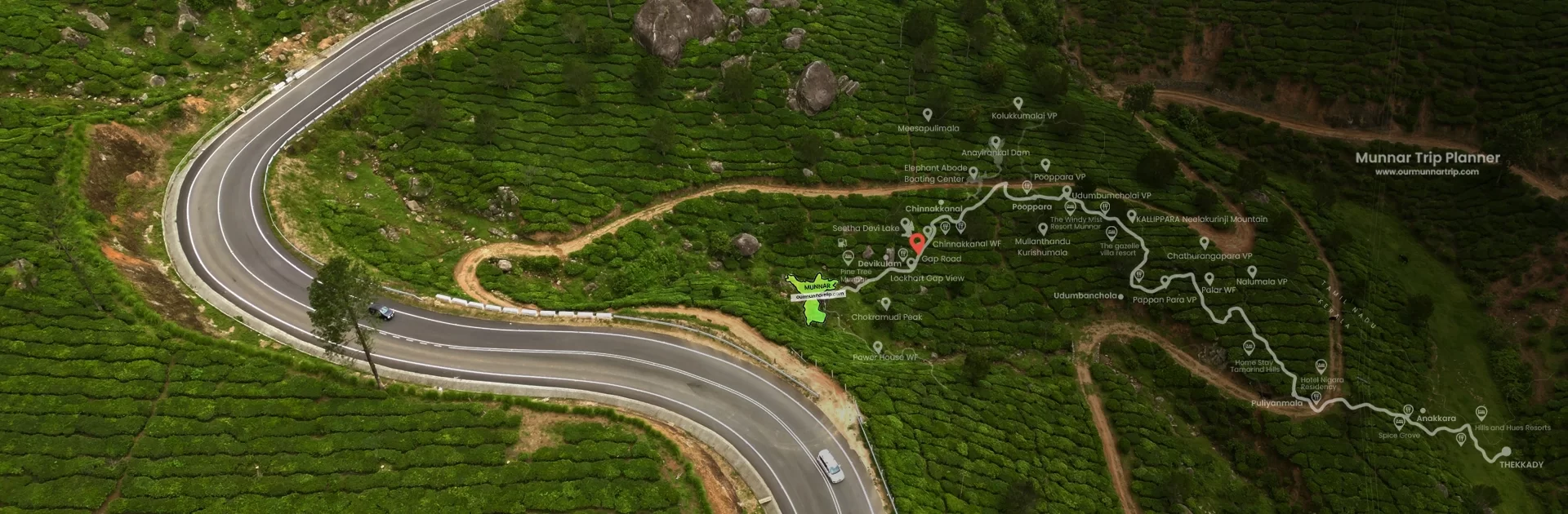 Gap Road in Munnar