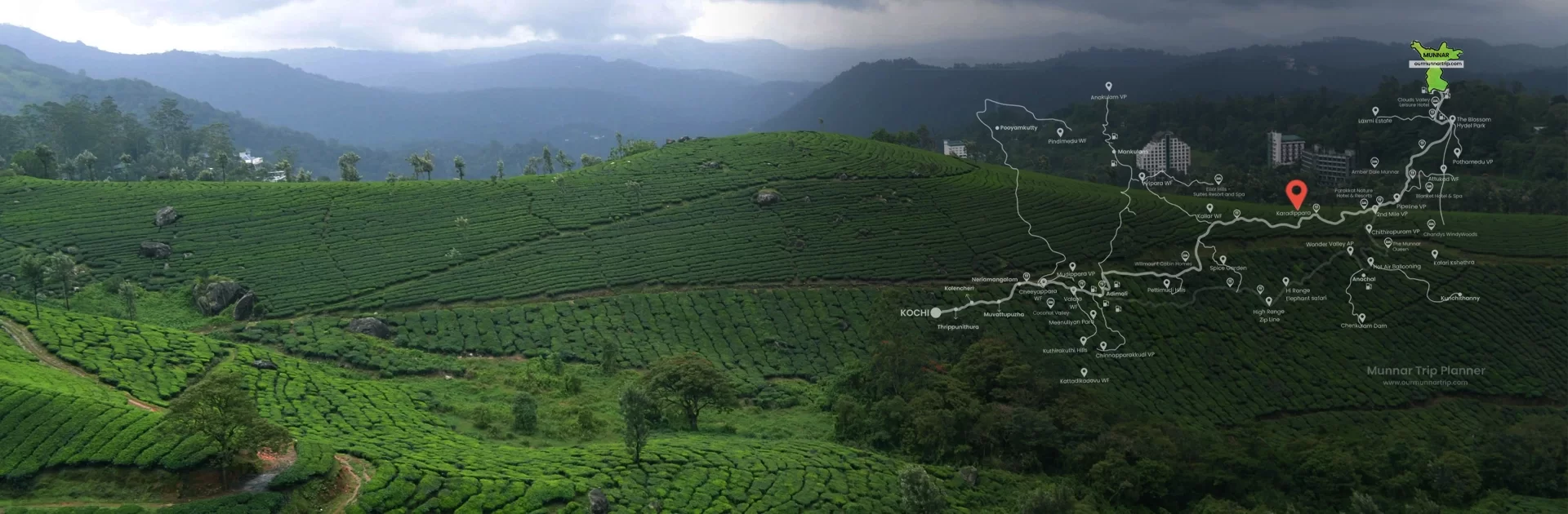 Karadippara view point, Munnar